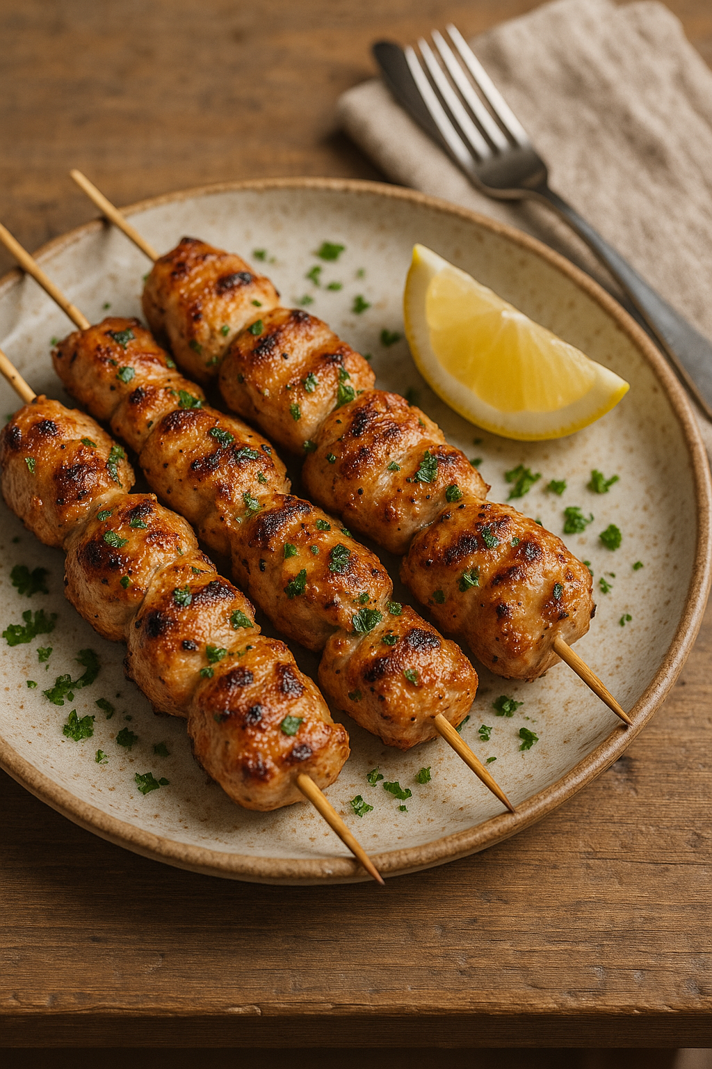 Kamado kipspiesjes